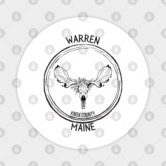 Warren Maine Moose Magnet by TrapperWeasel